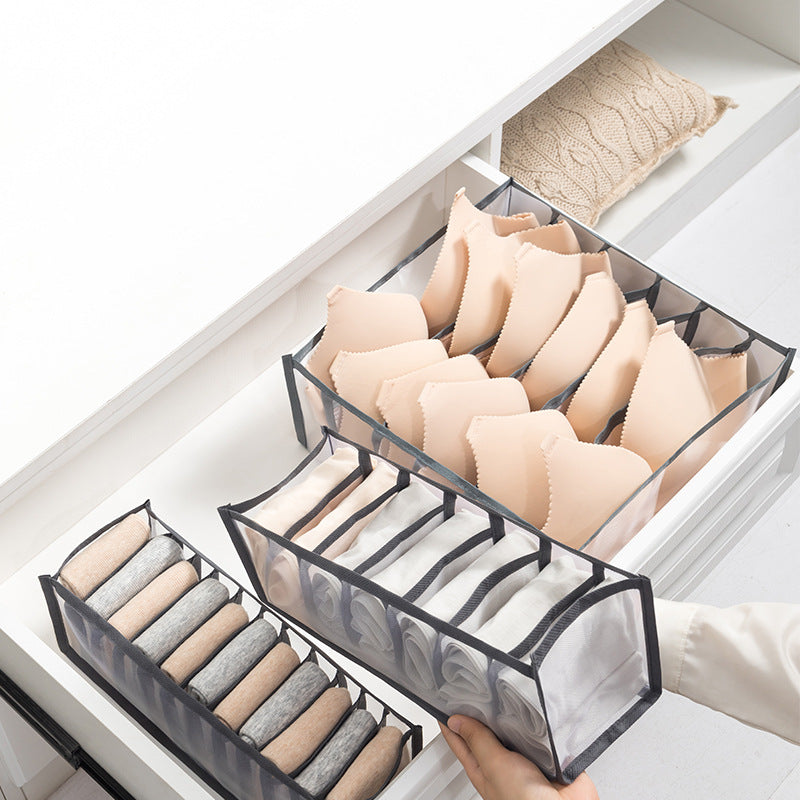 Wholesale Socks and Underwear Three-in-one Household Drawer Mesh Storage Box